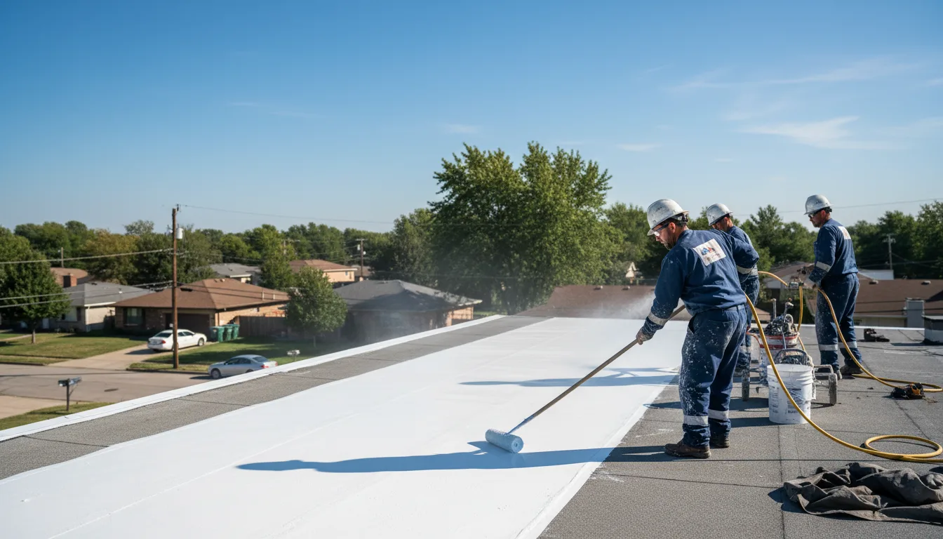 Commercial roof coating in Fox Lake, IL near me